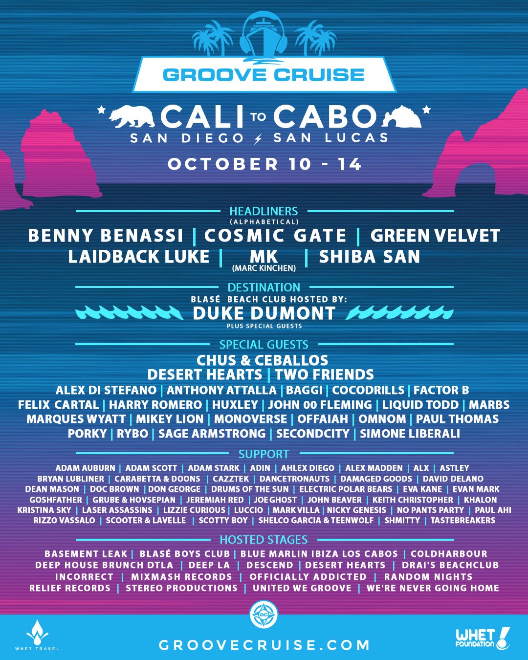 GROOVE CRUISE CABO ANNOUNCES PHASE II LINEUP FOR 30TH SAIL FEAT. DUKE