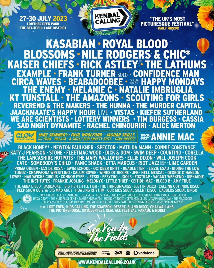 kendal calling line up announcement clipart